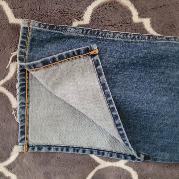 RAG & BONE Nina High Rise Ankle Flare Jeans Size 29 Blue Side Slit Stretchy Euc - Picture 9 of 10